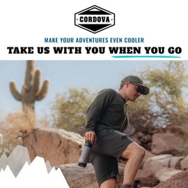 Cordova Outdoors Trailhead Class Water Bottle, Obsidian, 18 oz