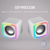 Mars Gaming MSCUBEW White, Compact RGB Gaming Speaker, 8W DSP