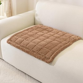 OstepDecor Washable Couch Cover for Dogs, Thick Pet Friendly Sofa Covers, Soft Couch Protector, Paw Cart Sofa Slipcovers, Cushion Protector for Leather, Sectional, Loveseat (27.6" x 27.6", Brown)