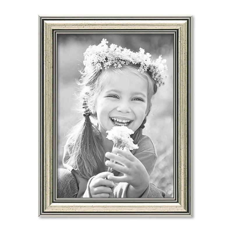PHOTOLINI Baroque Antique Plastic Picture Frame Set Includes Accessories /