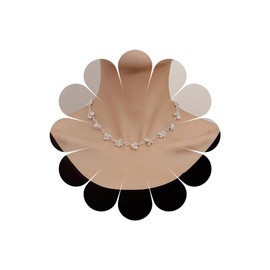 Xduargs Boho Beads Choker Necklace Silver Bead Strand Necklace Vintage Cluster Beaded Necklace Adjustable Beaded Chain Necklace Jewelry for Women