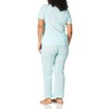 Shadowline Women's Plus-Size Petals Short Sleeve Pajama, Sea Foam, 46