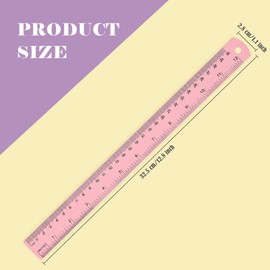 BAYTORY 7 Pcs Aluminum Rulers, Bulk Multicolor Ruler, 30cm & 12inch Metal Ruler for Students and Teachers (12inch & 30cm)