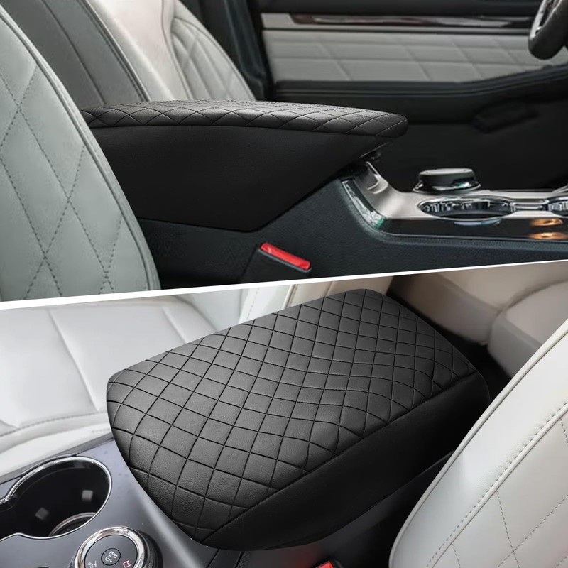 nuoozy Center Console Cover Compatible with Ford Explorer 2011-2019 Leather