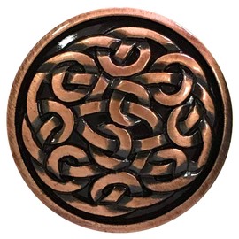 Pack of 6 Western Saddle Belt Biker Leather Craft Art Tack 1" Celtic Conchos Screw Back Concho - Copper