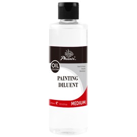 PHOENIX Painting Diluent - 8.5 Fl Oz./ 250ml Oil Brush Cleaner, Odorless Oil Paint Thinner, Mineral Spirits Refined Solvent, Painting Medium for Artists