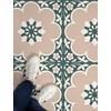 FloorPops 12-in by 12-in Pink Daphne Vinyl Peel & Stick