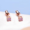 Vogem Opal Creole Earrings Women's Fire Opal Stud Earrings Created