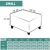 MAXIJIN Velvet Ottoman Cover Rectangular Stretch Square Ottoman Covers Slipcover