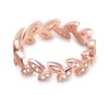 GNOCE Rose Gold Women's Band Rings Leaf Wrap Ring Bands
