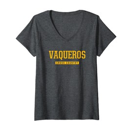 Womens San Diego Vaqueros Cross Country HS V-Neck T-Shirt