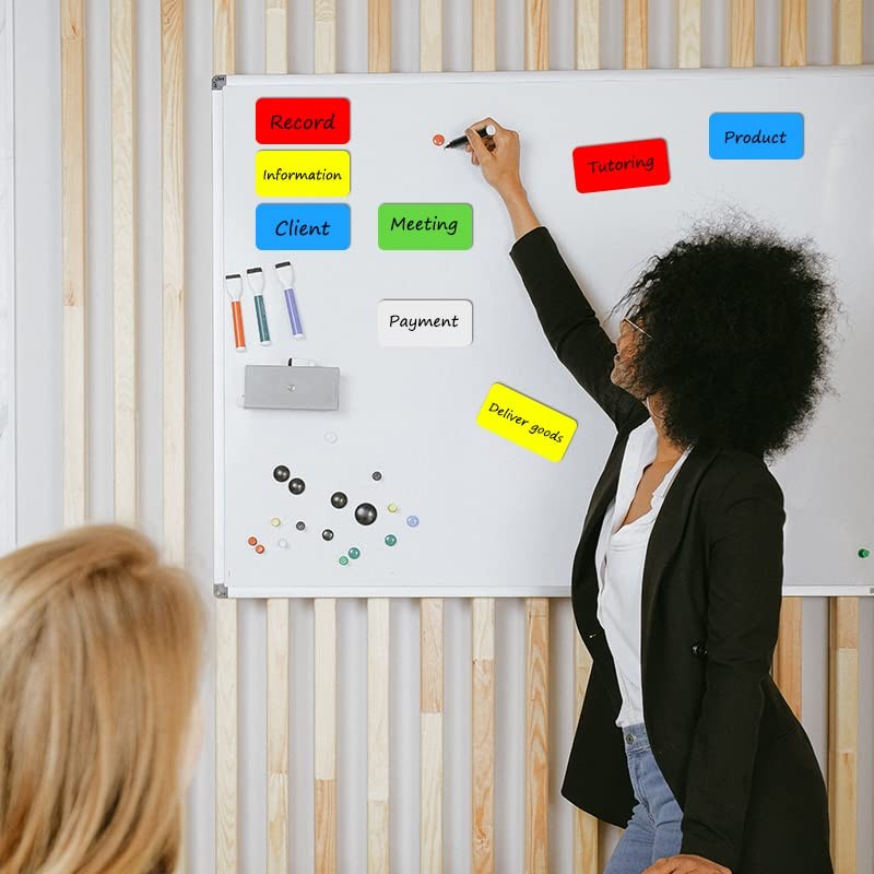 MVISUAL Dry Erase Magnetic Labels Large 12"x 4", Big Magnetic