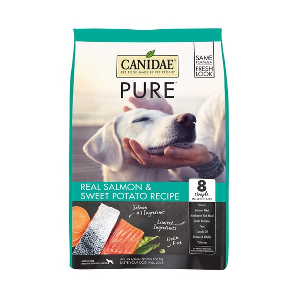 Canidae PURE Limited Ingredient Premium Adult Dry Dog Food, Salmon and Sweet Potato Recipe, 24 Pounds, Grain Free