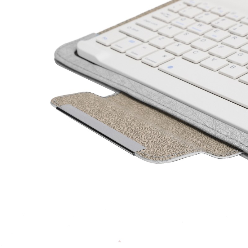 Tablet Cover Set with White Bluetooth Keyboard Protective Case Holder