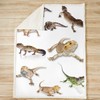 Reptile Leopard Gecko Fleece Throw Blanket for Kids Boys Girls