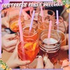 Potchen 50 Butterfly Shape Plastic Straws Disposable Drinking Straw Bulk