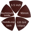 XXGO 100 Pcs 120 Grits 3-1/2 Inch 90mm Triangular Hook