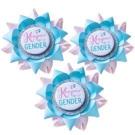 3 PACK Keeper of the Gender Pin, Pink and Blue Gender Reveal Party Decorations, Boy or Girl Pins, Gender Reveal Ideas, Gender Reveal Decoration
