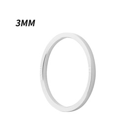 Pack of 5 Bicycle Bottom Bracket Washer Aluminium Alloy Flywheel Hub Spacer 1.5/2/2.5/3 mm for BB68 BB73 BB90 BB92 (Silver, DN 35.5 mm, Thickness 3 mm)