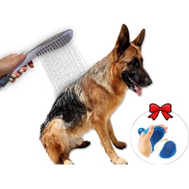 Dog Wand Pro Shower Attachment Sprayer, Warranty,Get A Pet Massage Brush, Fast and Simple Pets Cleaning, Water Control, Especially For All Types Of Fur ,Designed For Pets
