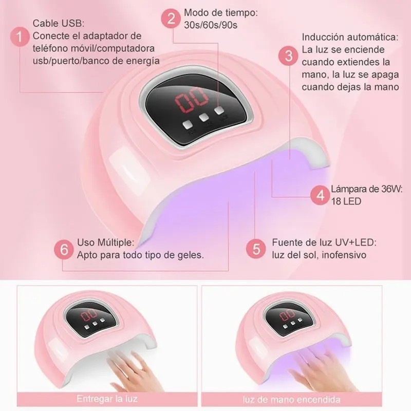 Polygel Kit Esmaltes Uñaslamparas De Uñaskit De Unas Gel