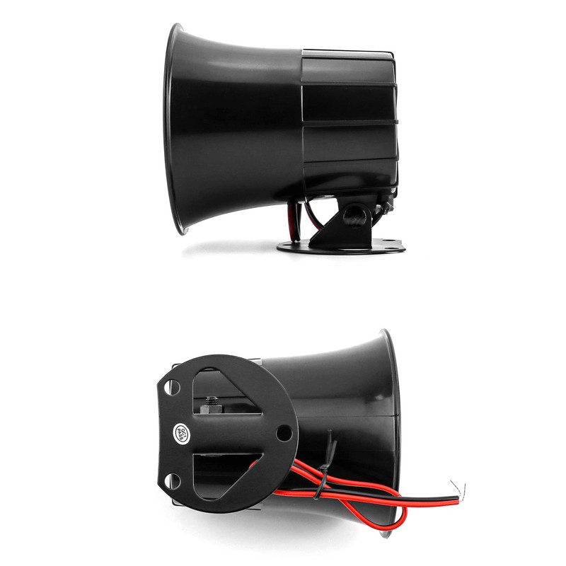 QWORK Electric Siren Horn, 2 Pack DC 12V Security Loud