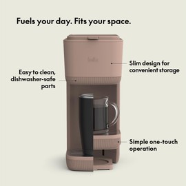 BELLA Single Serve Coffee Maker, K Cup & Coffee Ground Compatible with Removable, Adjustable Drip Tray, Auto Shutoff & Reusable Dishwasher Safe Accessories, Brews 6oz to 14oz, 1000 Watt, Blossom