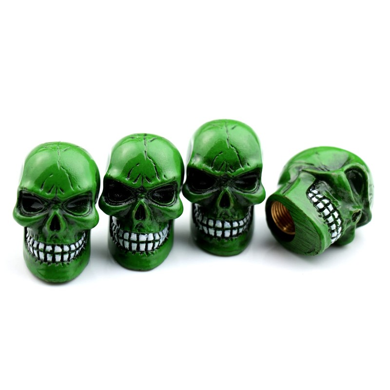 Bashineng Cars Tires Valve Stem Caps Cover Dustproof Cool Skull