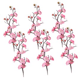 FELTECHELECTR - 6 adornos para decoración de tartas, tartas japonesas, cumpleaños, magdalenas, tallo, magdalenas, decoración de magdalenas, decoración de cupcakes, decoración 3D, flores artificiales