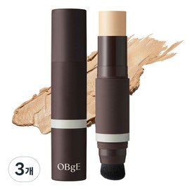 OBge Natural Cover Men's Foundation 13g, No. 2 Beige, 3 pcs / OBge 내추럴 커버 남성 파운데이션 13g, 2호 베이지, 3개