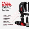 1pc Black 5 Point Harness for Bucket Seat, Latch Release,