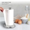 Kamenstein Hexagon Base Perfect Tear, Stainless Steel Countertop Paper Towel