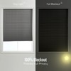 Cut-at-Home Cordless 100% Blackout Cellular Fabric Pleated Window Shade Pull-Down