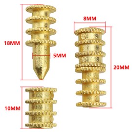 Table Pin FMHXG 12 Sets Gold Metal Table Pins Dowels, Table Bolt Sleeve Connectors, Table Leaf Pins Dowels with Sockets, Table Top Leaf Alignment Pins, Table Bolt Sleeve Connector