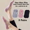 ZPLASK 3 Pairs Grip Socks Pilates, Fashionable Yoga Pilates Socks