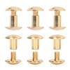 200 Sets Book Binding Screw Uniform Coating Curved Surfaces Brass
