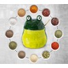 dgudgu Frog Salt Cellar With Lid And Bamboo Spoon Ceramic