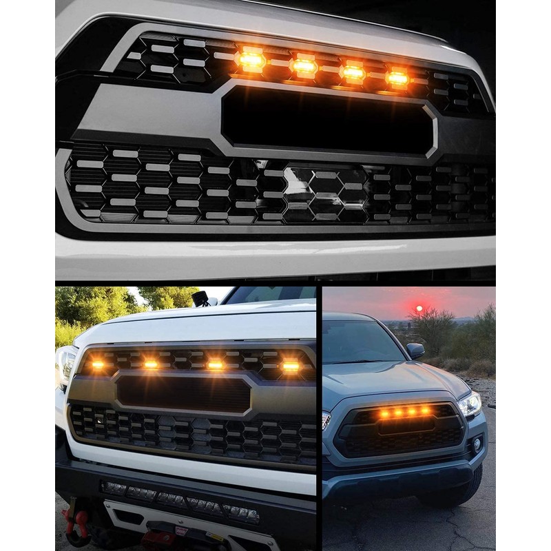 OXILAM LED Grille Lights 4 PCS with Fuse Adaptor for