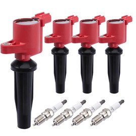Set of 4 Ignition Coil Pack and 4 Spark Plug Compatible with Ford Lincoln Mercury Mazda Escape C-Max Fusion Transit Connect MKZ Mariner Milan 2.0L 2.5L Replacement for FD505 DG-507 DG-541