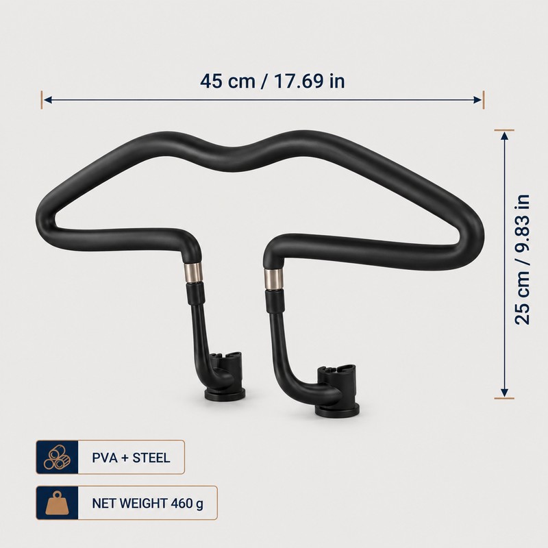 Universal Car Headrest Coat Hanger with Steel Frame & Soft