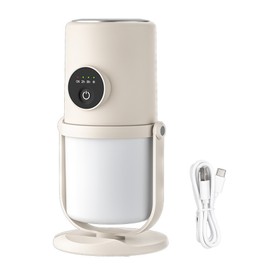 USB Desktop Humidifier Rechargeable Quiet Two Mist Mode 300ML Cool Mist Humidifiers with Stand for Bedroom Travel Office Home Beige