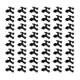 48Pack Hinge Pin Black Door Stopper, Adjustable Heavy Duty Hinge Pin Door Stop with Black Rubber Bumper Tips