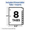 Avery 8-Tab Binder Dividers, Insertable Multicolor Big Tabs, 1 Set