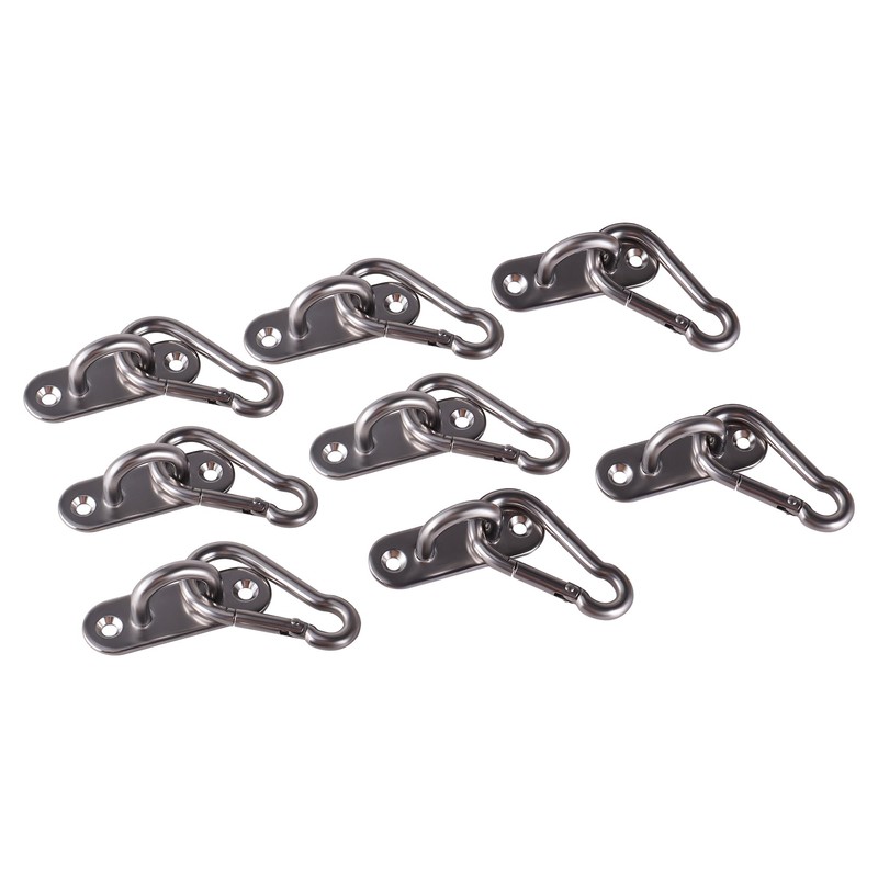 TIOMIOSEA M6 Ceiling Hook Heavy Duty Stainless Steel Carabiner and