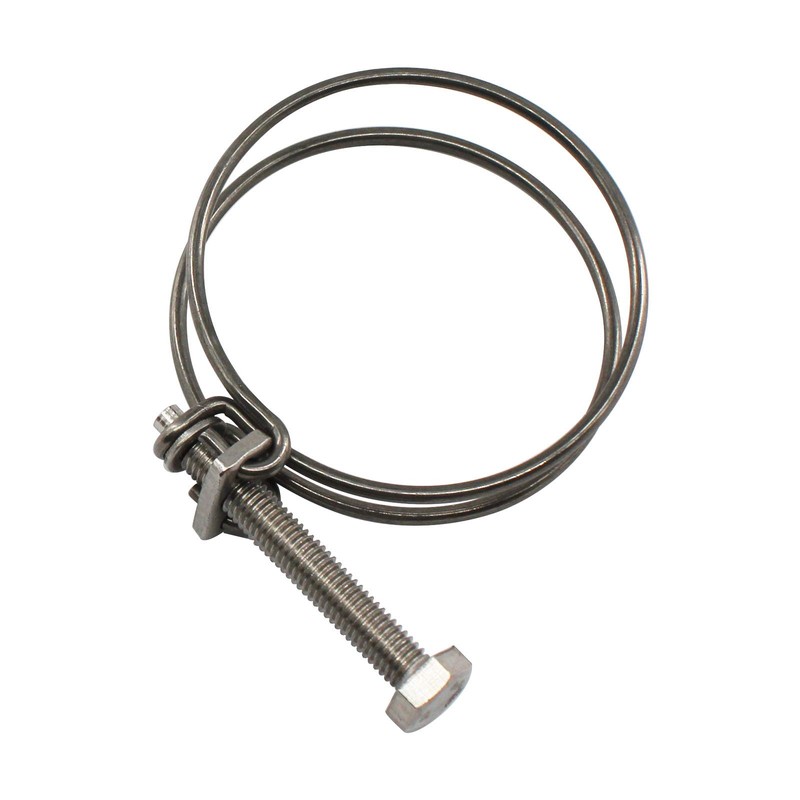 (6 Pieces) 40-45mm Double Wire Hose Clamp Pipe Tube Clamps