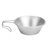 Camping Cup Backpacking Bowl Cup Stainless Steel with Hook Shape