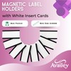 Availey 60 Pack Magnetic 'C' Channel Label Holders for Metal