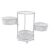 Kitchen Storage Cart Rotating Basket Rack Vegetable Fruit Holder 3