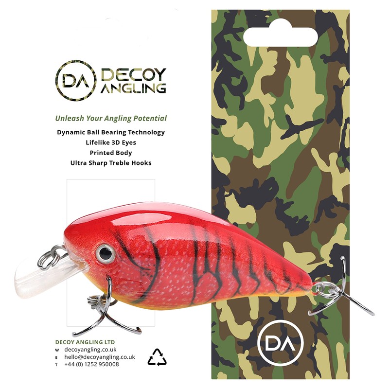 Floating Crankbait Lures Lifelike Artificial - Medium Hot Cray Crankbait