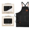 APRONPANDA Cross-Back Chef Aprons for Men Women with Pockets,Cotton Canvas